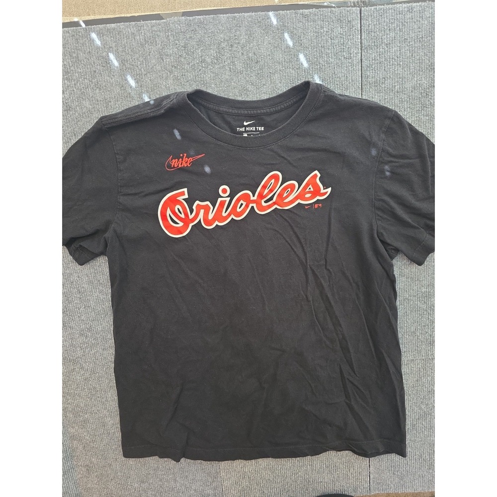 Orioles X Nike Black Red Cal Ripken Tee Sz L Baseball Sporty Athletic Baltimore